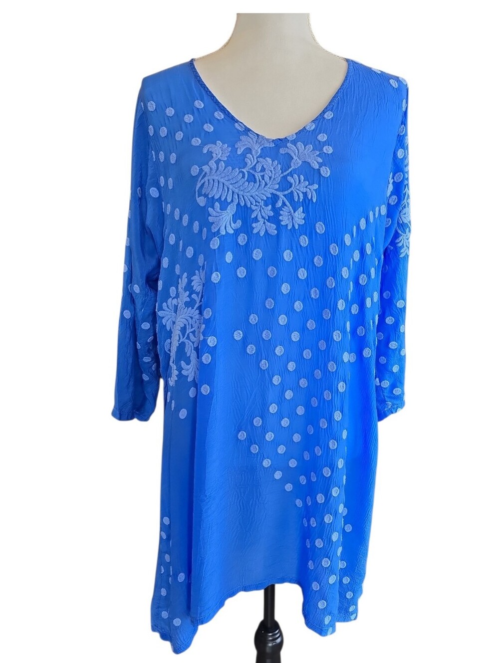 Johnny Was Rion Soleil Tunic/Mini in Blue Size Medium - Picture 2 of 9